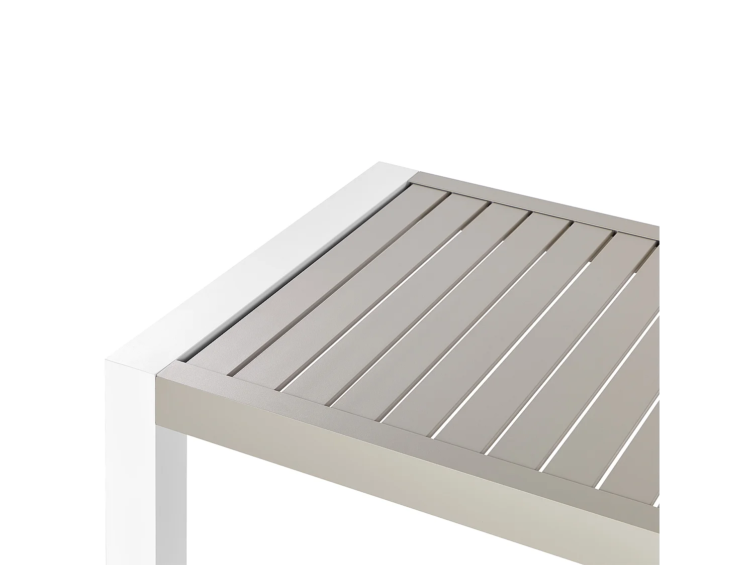 Table de salle à manger de jardin CASTELLA 120 cm 70 cm Métal Taupe