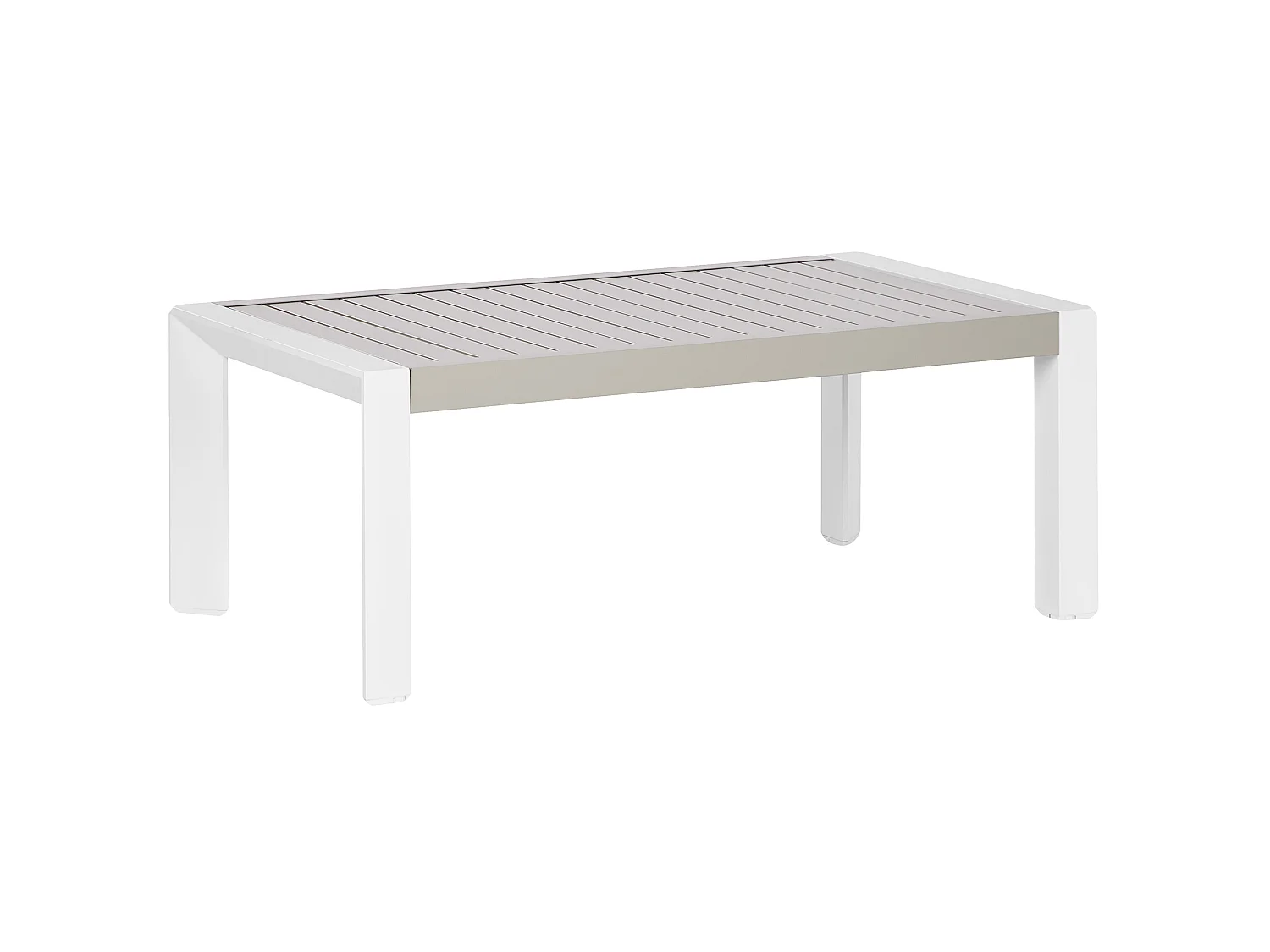 Garden Dining Table CASTELLA 120 cm 70 cm Metal Taupe