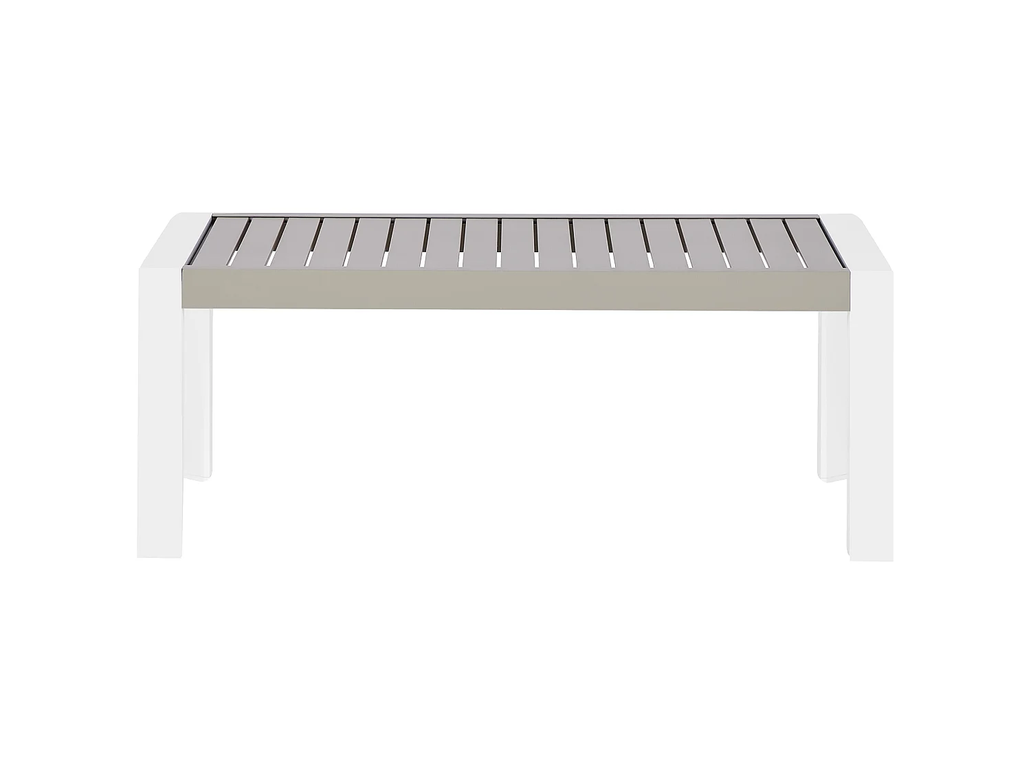Garden Dining Table CASTELLA 120 cm 70 cm Metal Taupe