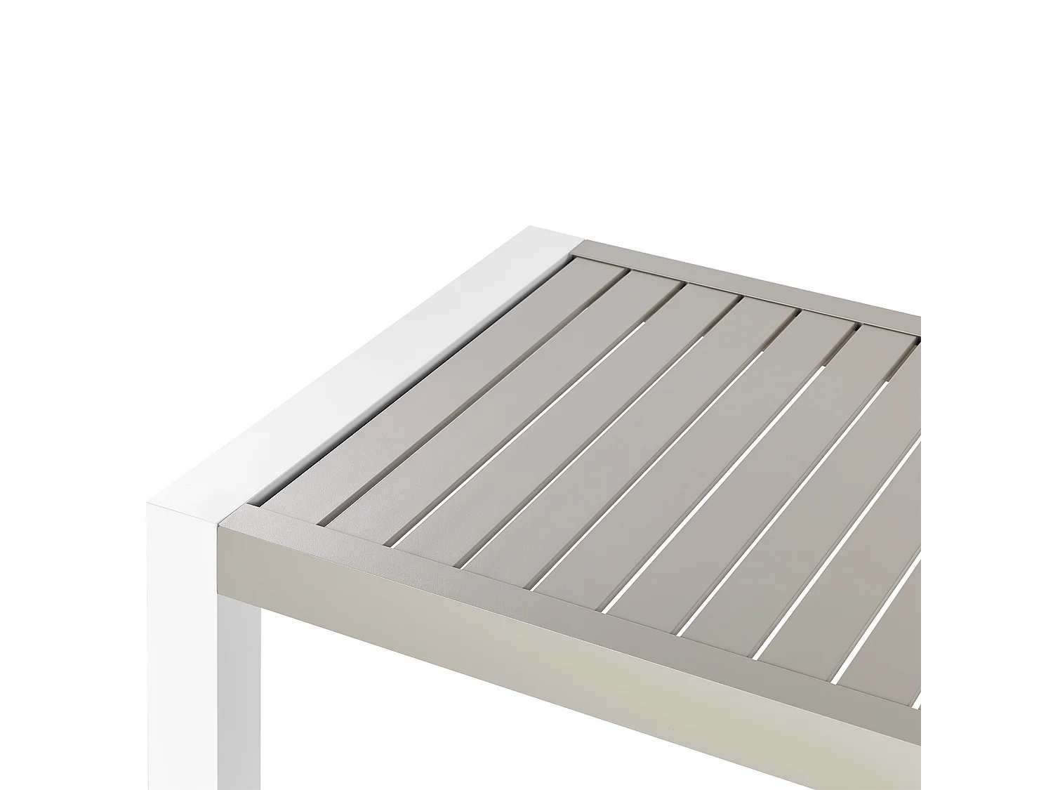 Garden Dining Table CASTELLA 120 cm 70 cm Metal Taupe
