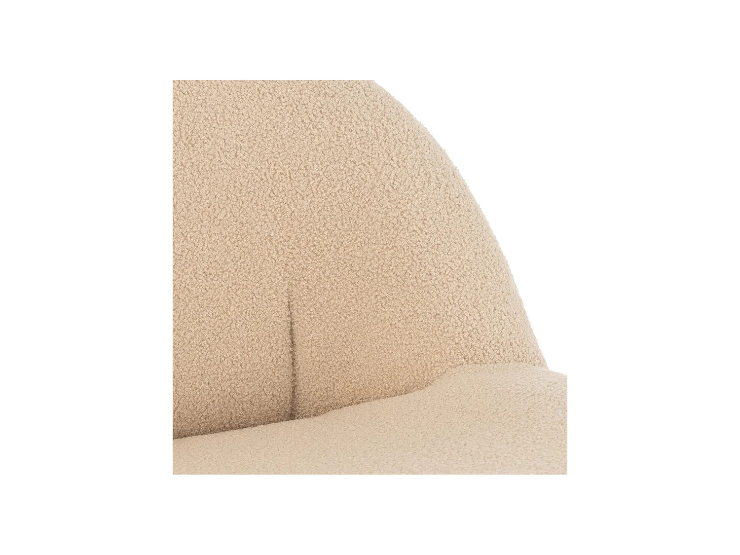 Fauteuil Design Bouclette "Teddy" 88cm Beige