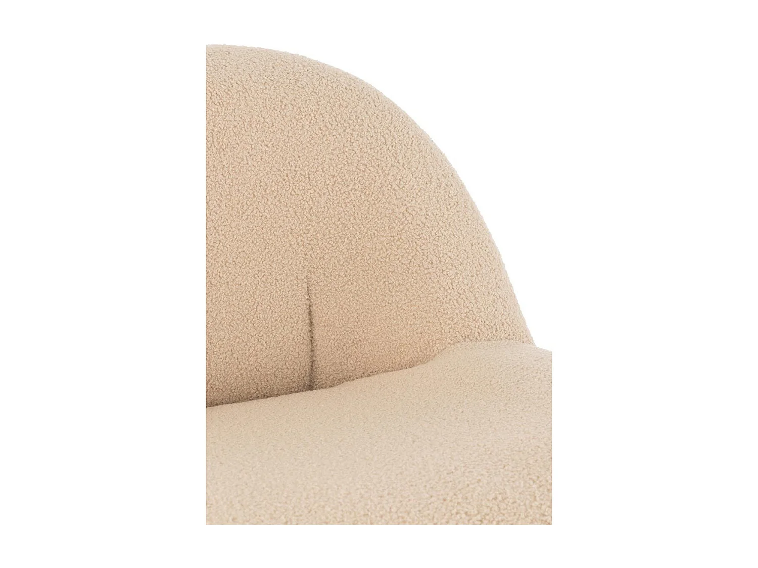 Fauteuil Design Bouclette "Teddy" 88cm Beige