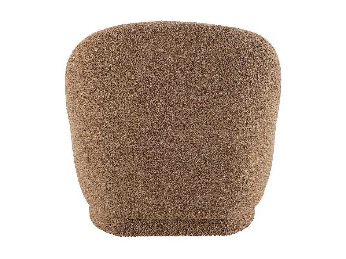 Fauteuil Design Bouclette "Teddy" 88cm Marron