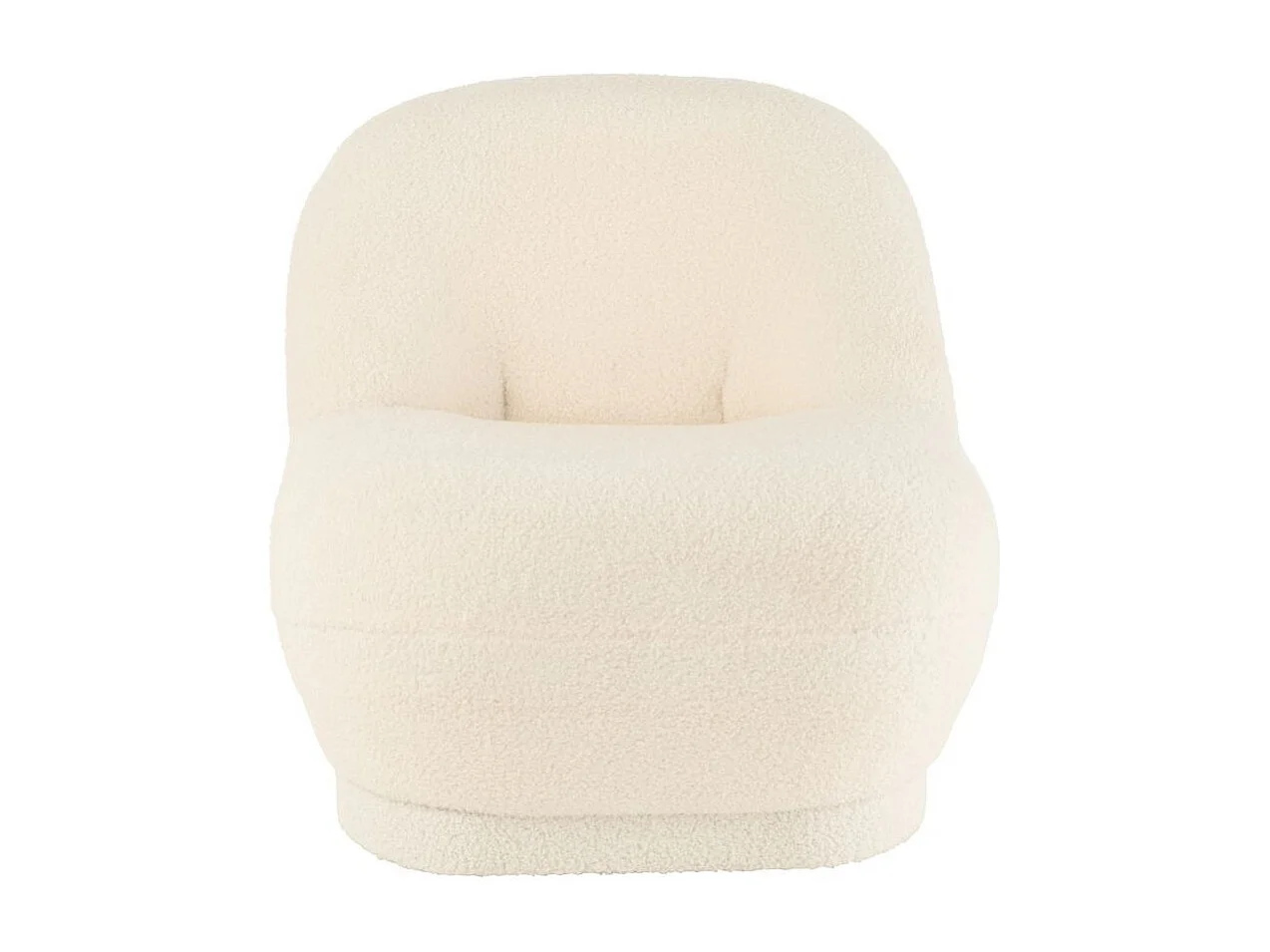 Fauteuil Design Bouclette "Teddy" 88cm Blanc