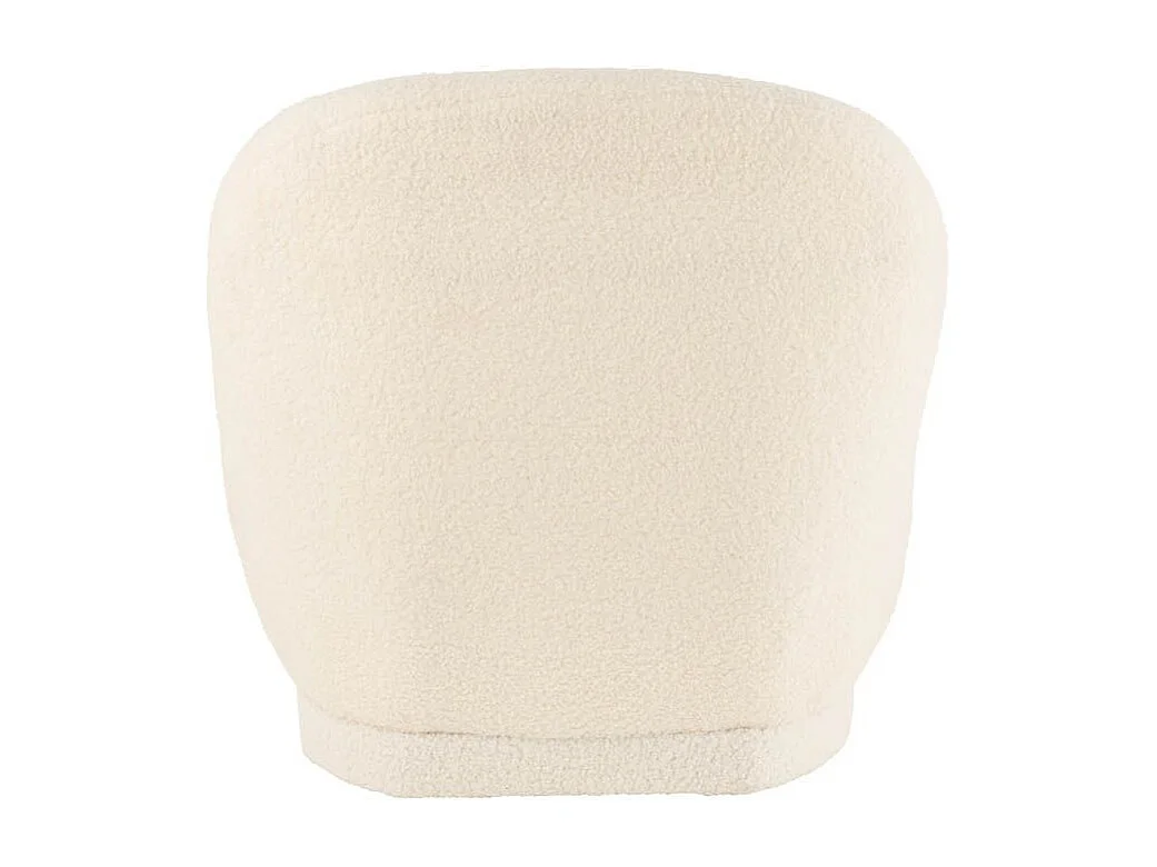 Fauteuil Design Bouclette "Teddy" 88cm Blanc