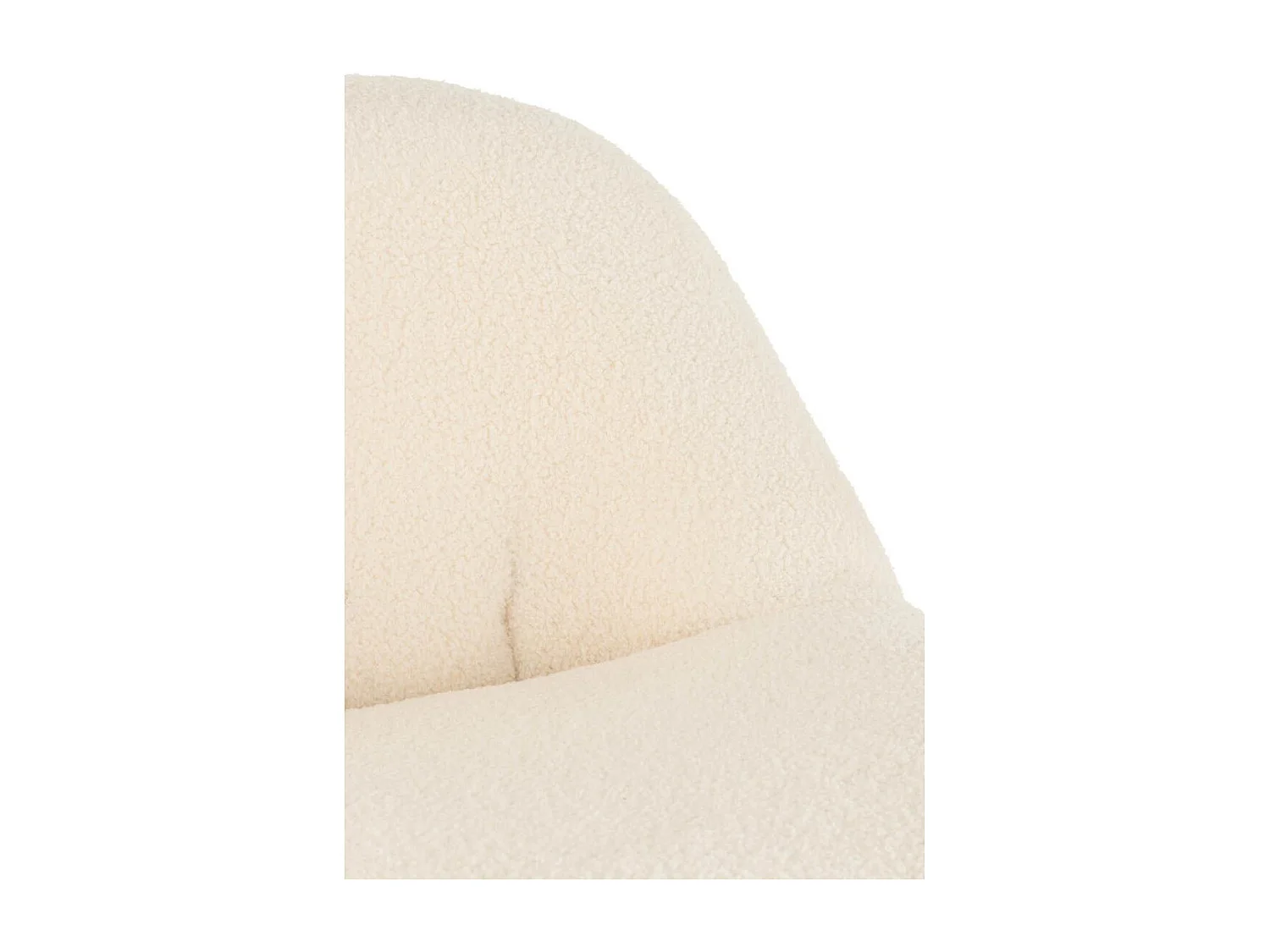 Fauteuil Design Bouclette "Teddy" 88cm Blanc