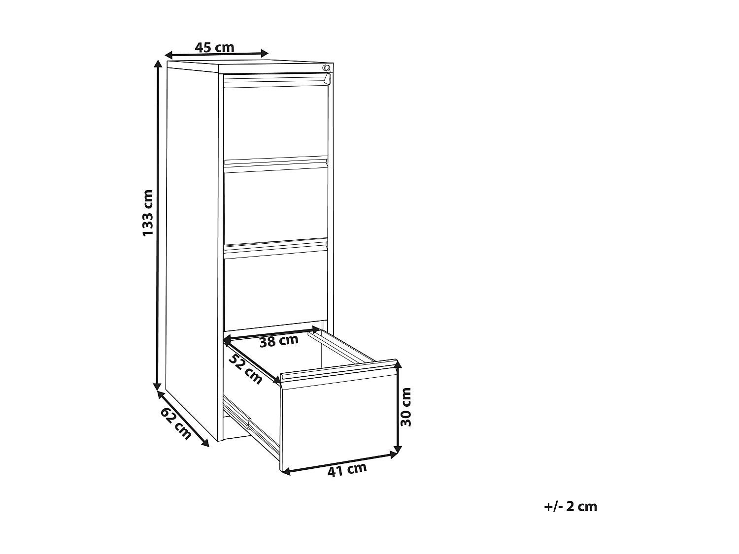Meuble de rangement BARITE Métal Blanc