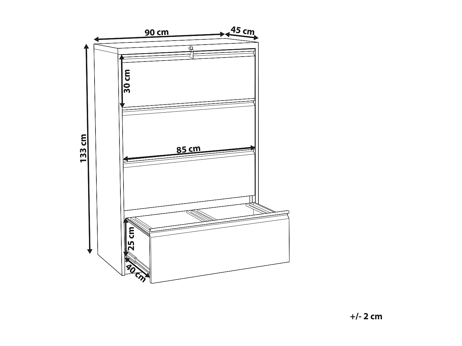 Mueble de oficina HALITE Metal Blanco