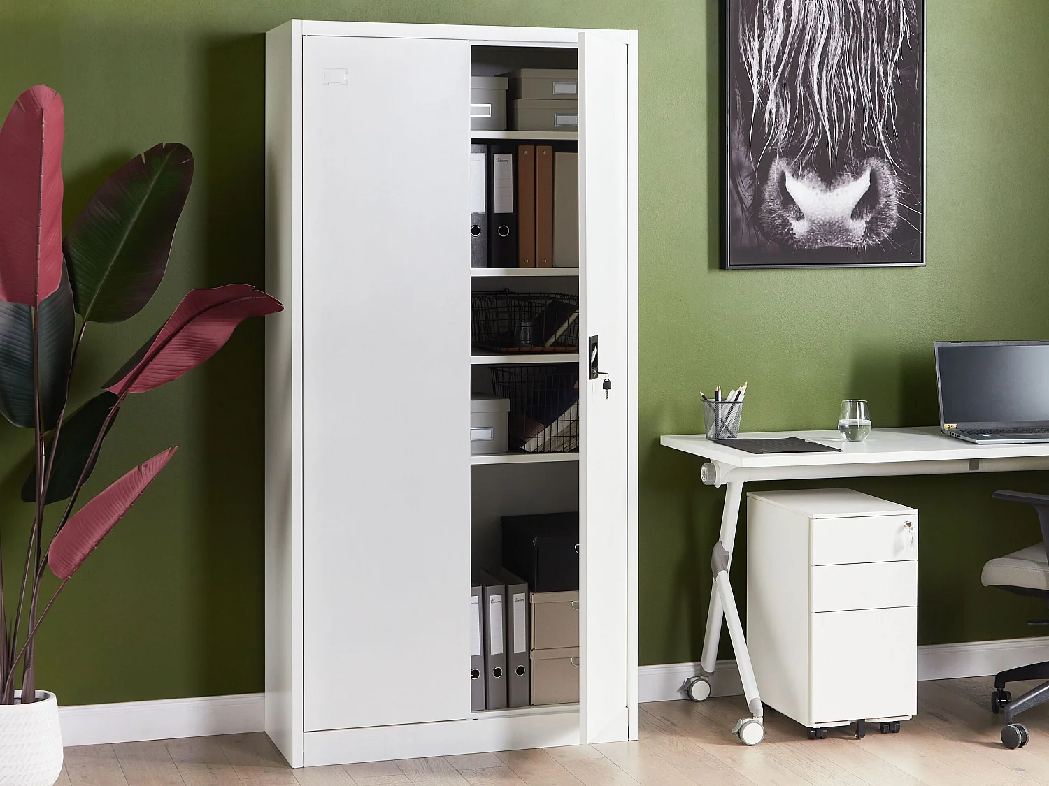 Meuble de rangement FELDSPAR Métal Blanc