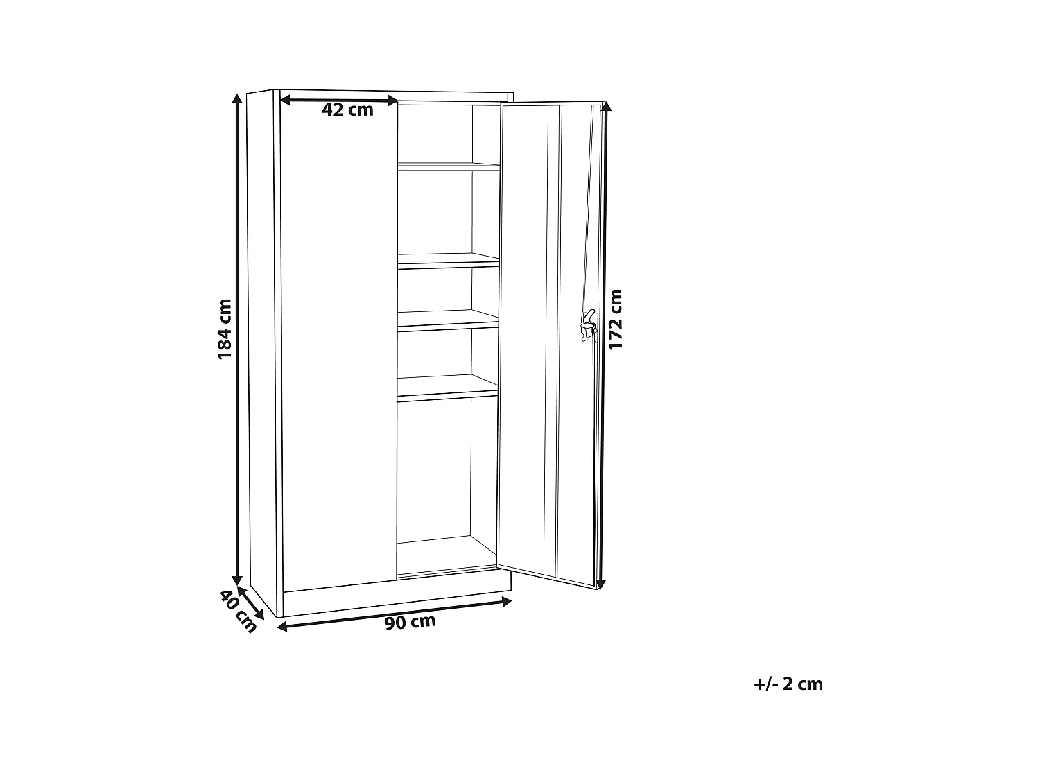 Büroschrank FELDSPAR Metall Weiss
