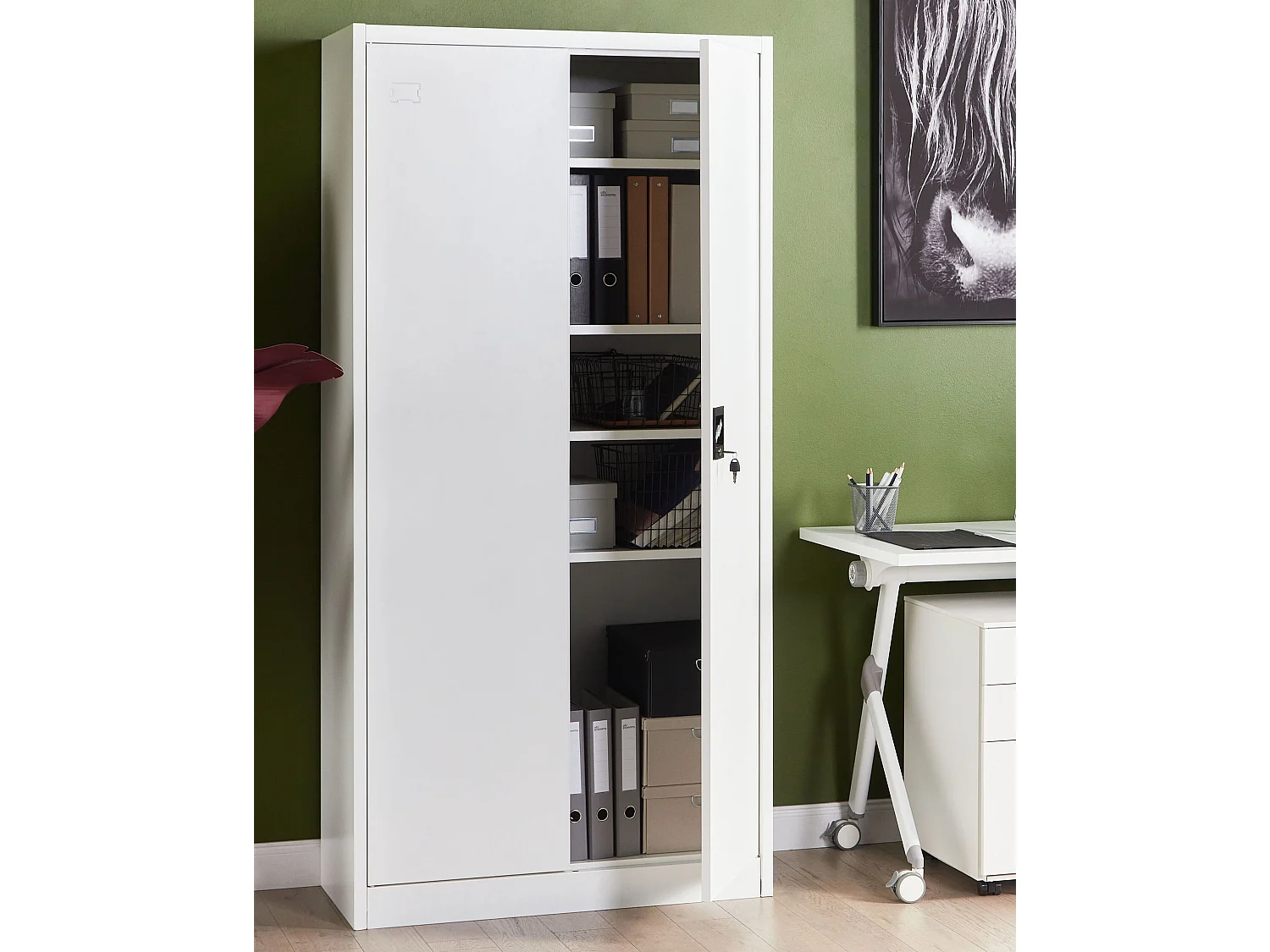 Meuble de rangement FELDSPAR Métal Blanc