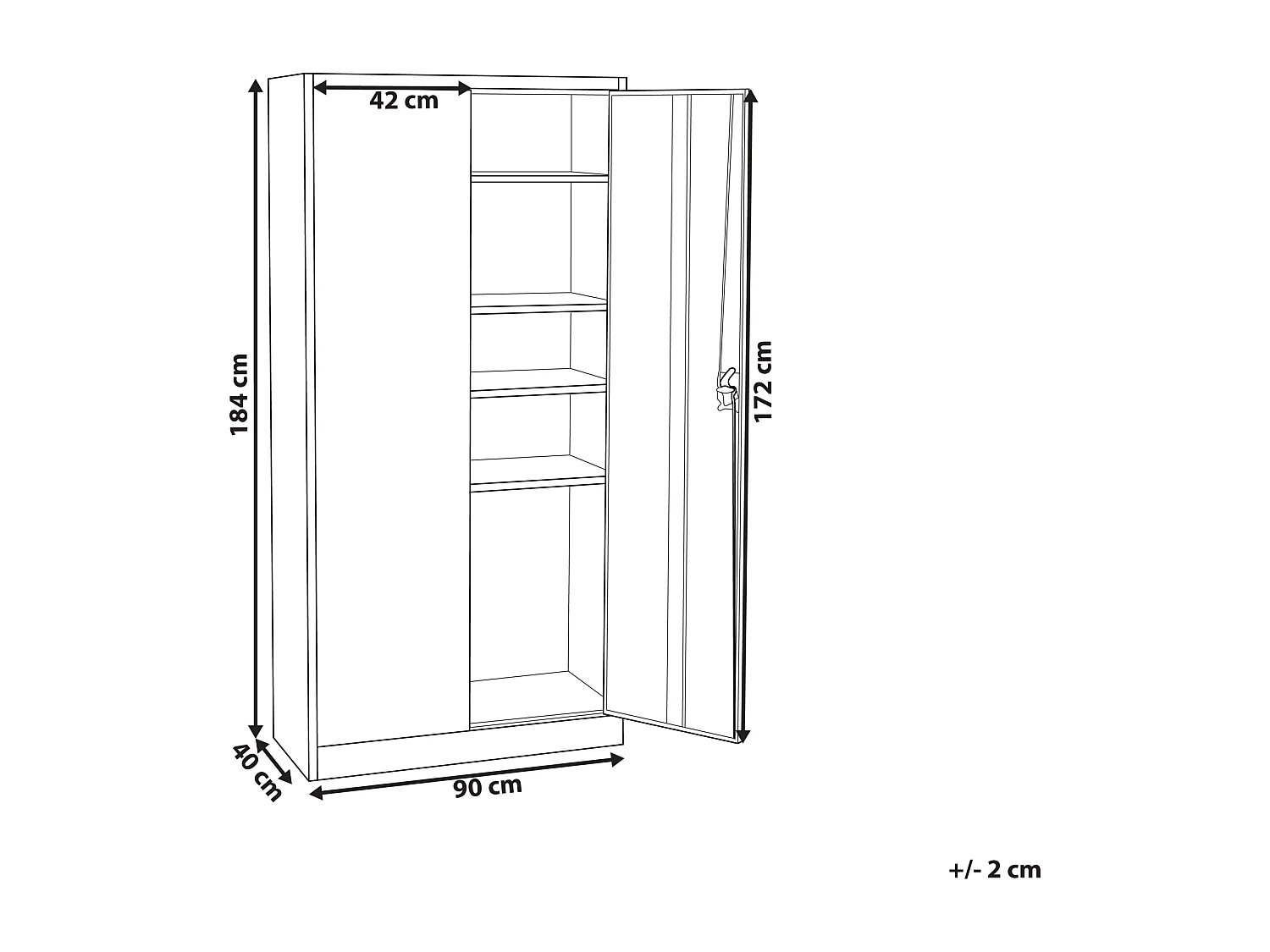 Armadietto da ufficio FELDSPAR Metallo Bianco