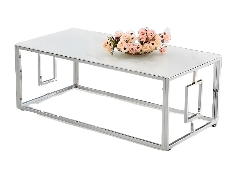 Table basse SOPHIE  pieds Chromé  120 cm