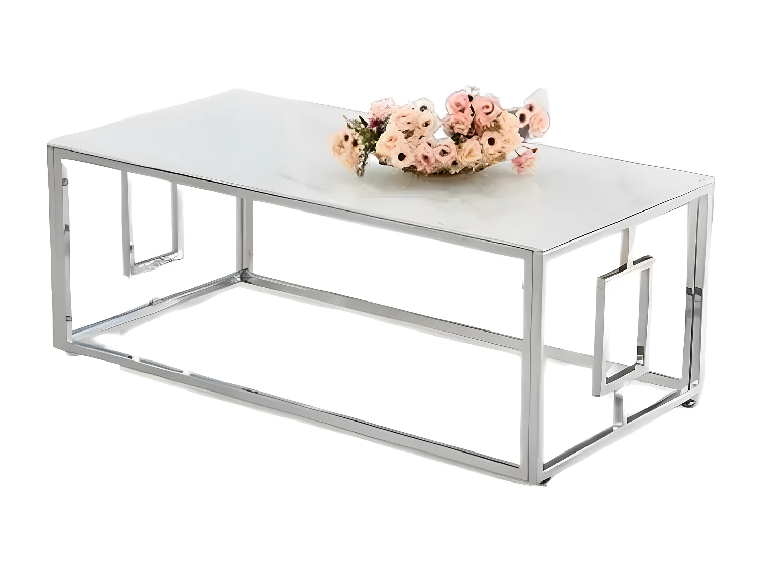 Table basse SOPHIE  pieds Chromé  120 cm