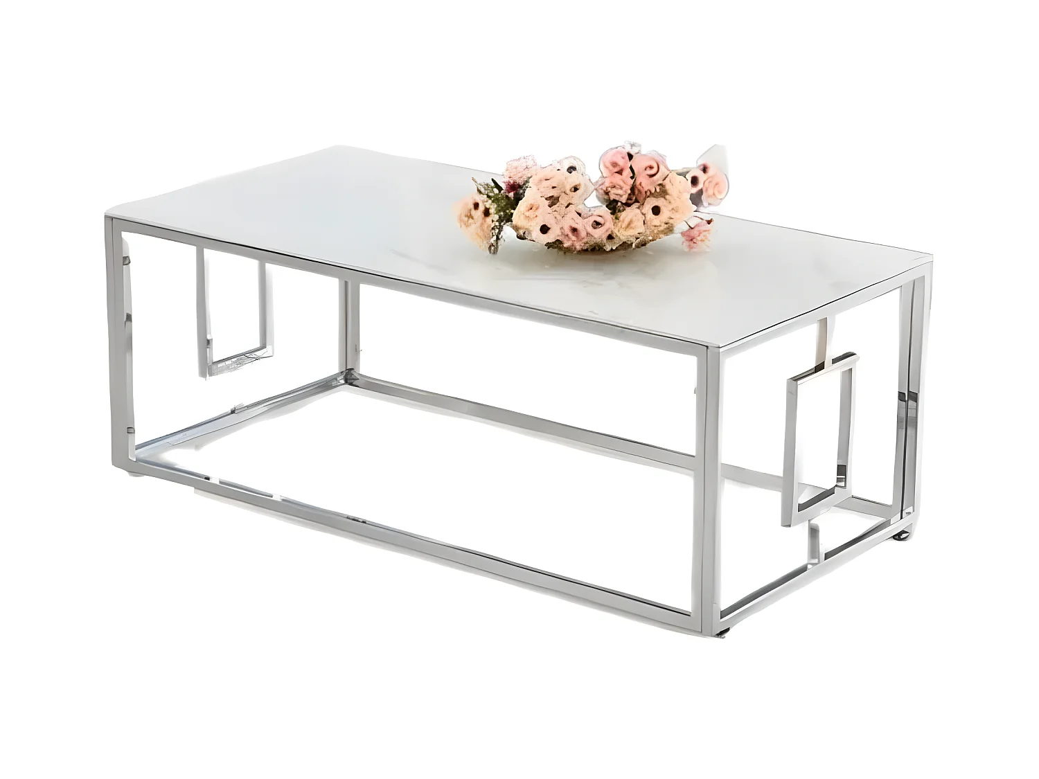 Table basse SOPHIE  pieds Chromé  120 cm