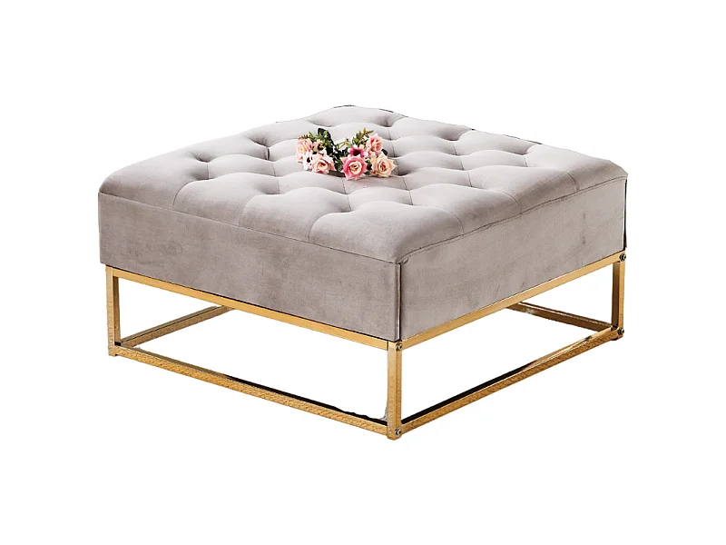 Table Basse rangements TIROIRS plateau velours capitonné