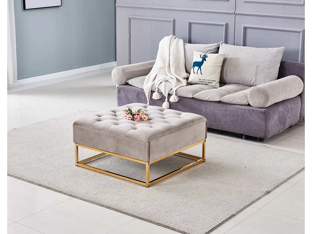 Table Basse rangements TIROIRS plateau velours capitonné