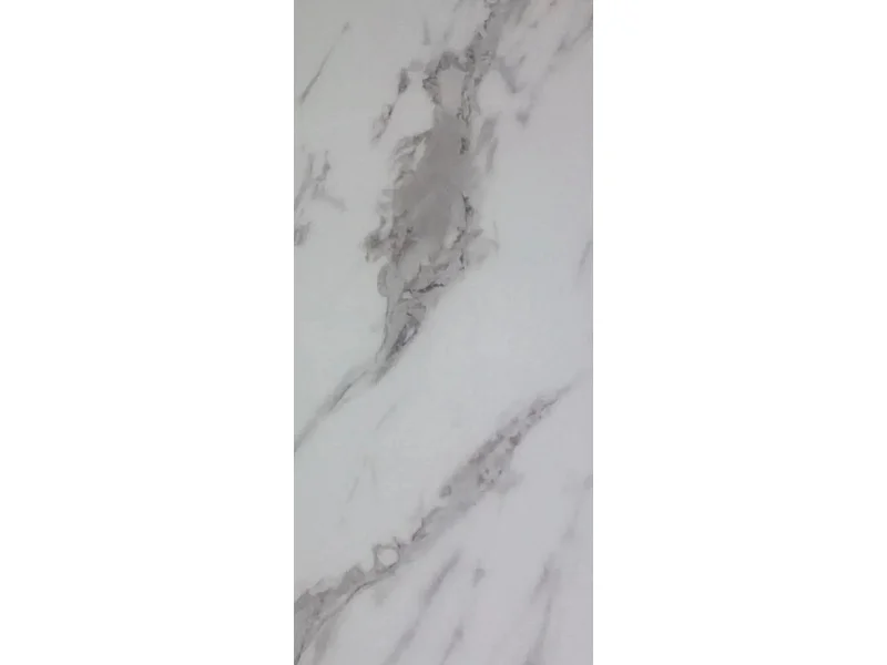 Lot de 2 tables basses gigogne arto inox verre effet marbre blanc