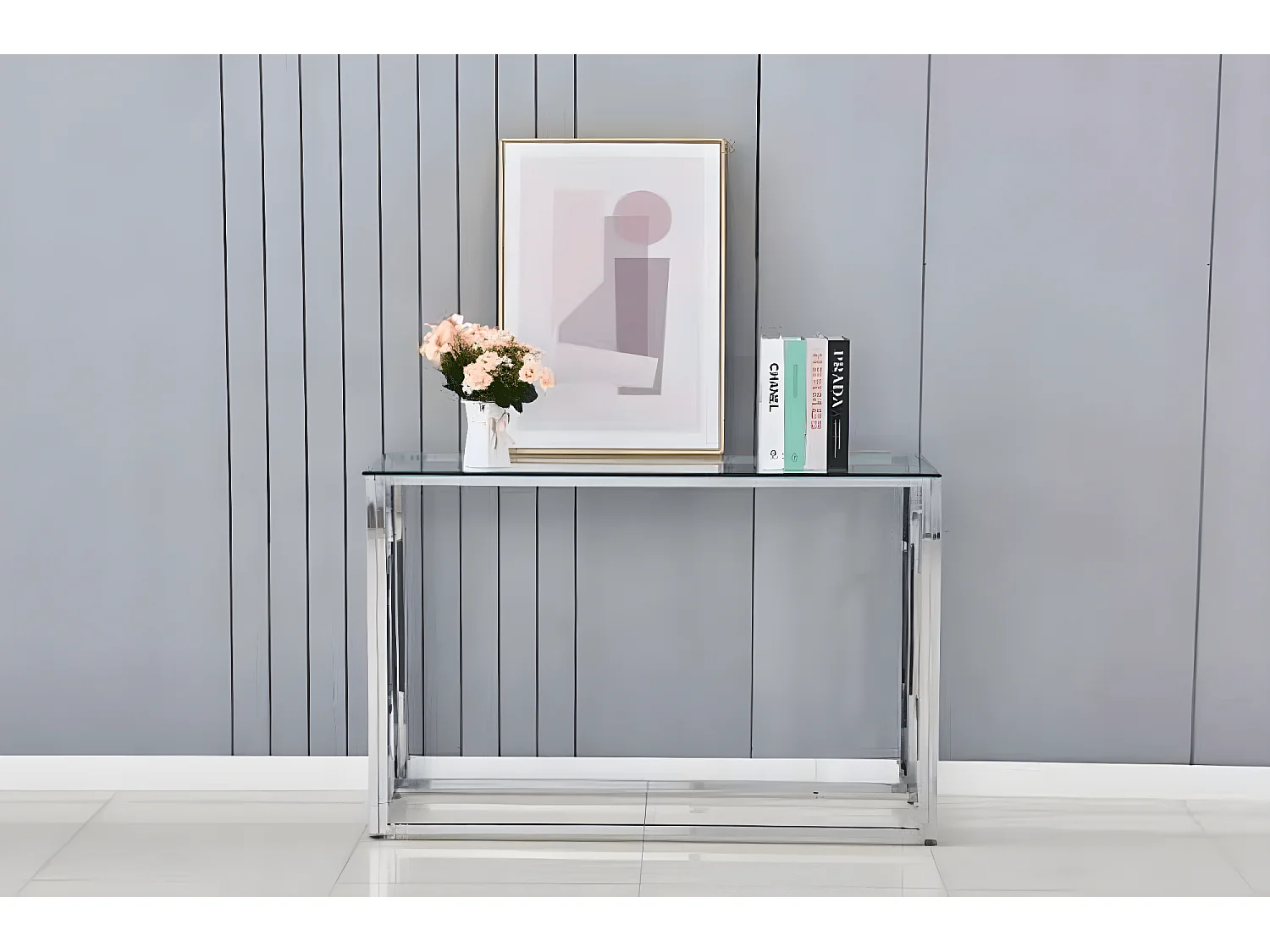 Console SOPHIE Chrome 120x40x78 cm