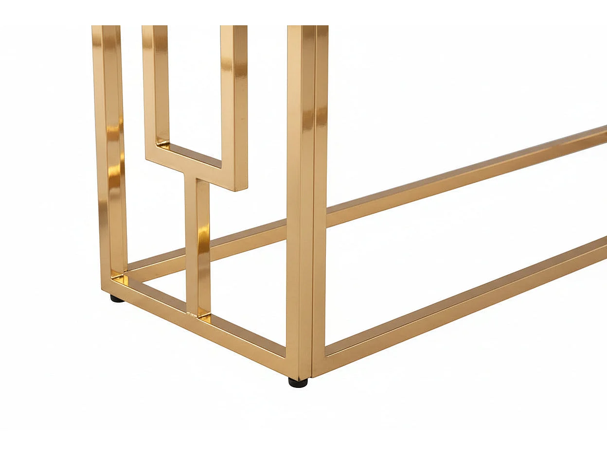 Console Gold Marbré Blanc 120x40x78 cm SOPHIE