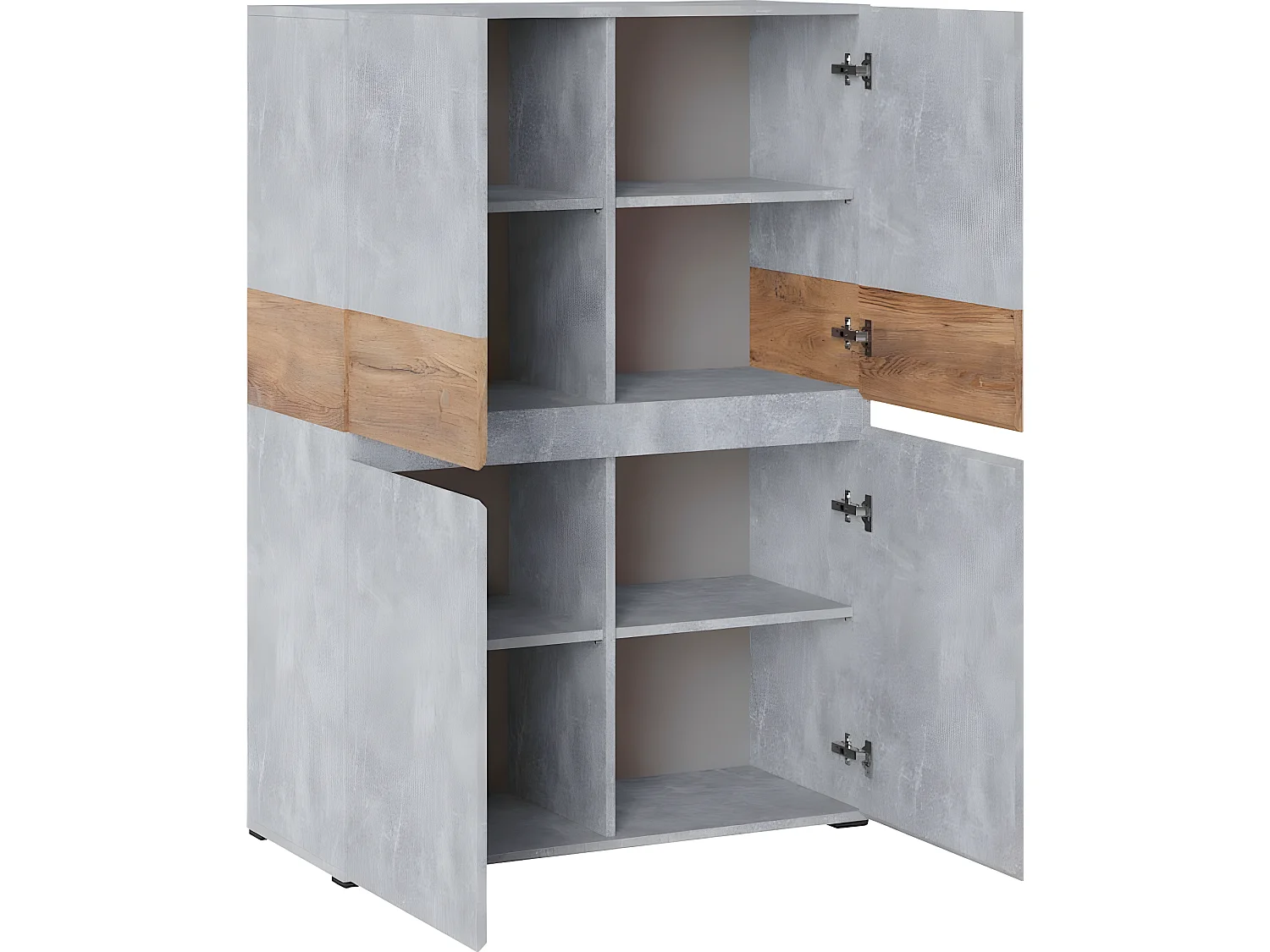 HIGHBOARD Rimini Atelier hell / Kastanie Breslau 90 / 40 / 129,4cm