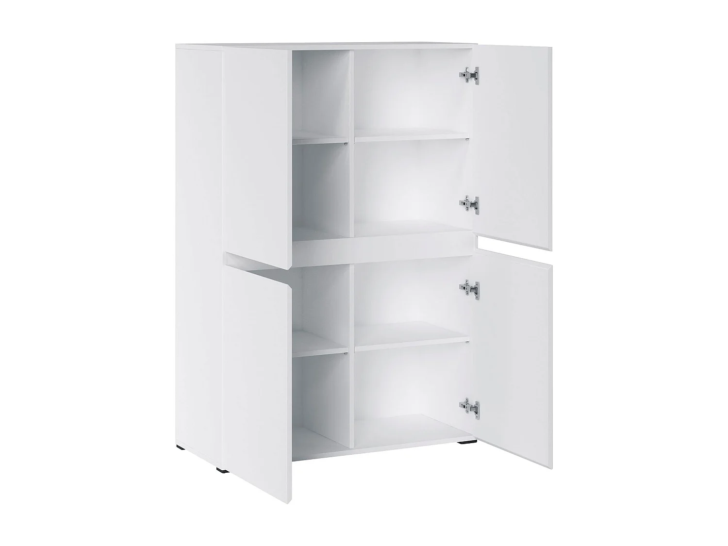 HIGHBOARD Rimini Weiß 90 / 40 / 129,4cm