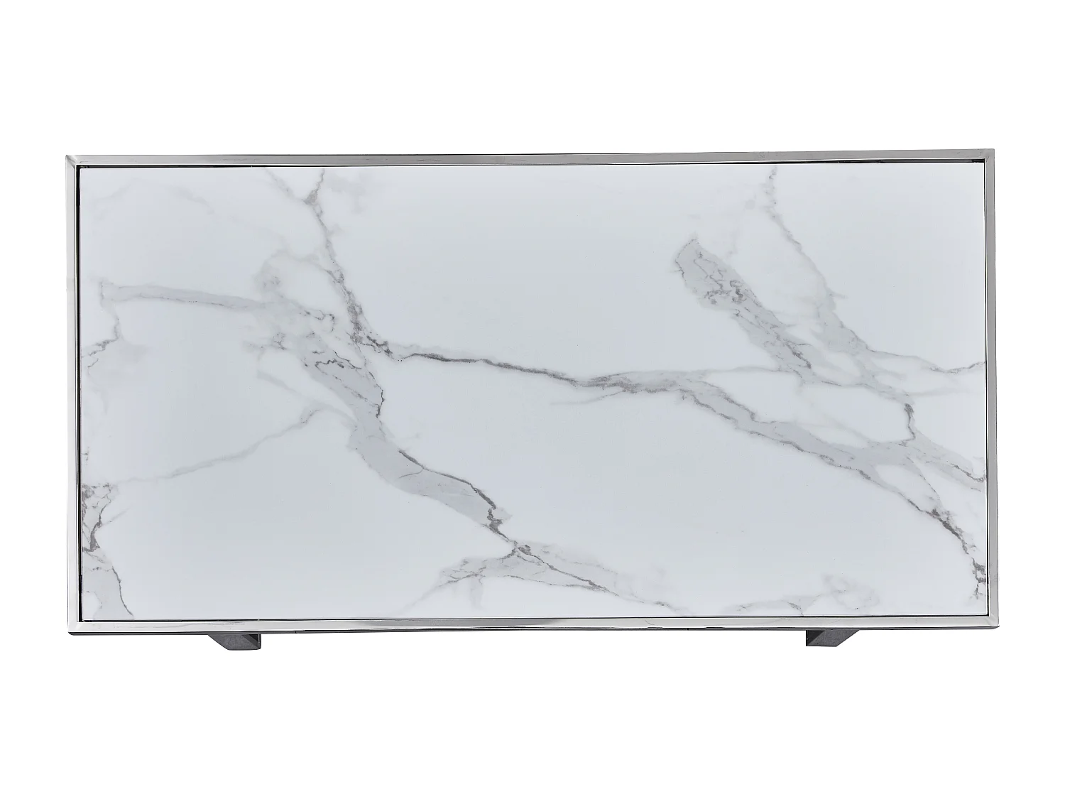 Table Basse LEVANTO – Gold & Marbre Blanc – 120x60x45 cm