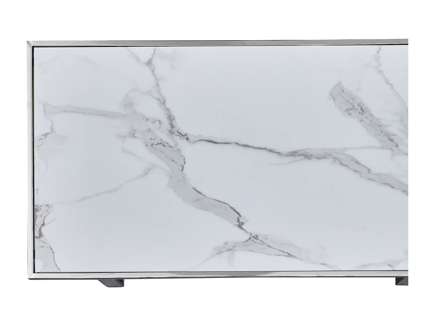 Table Basse LEVANTO – Gold & Marbre Blanc – 120x60x45 cm