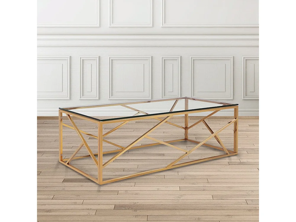 Table Basse GEOMAG Gold 120x60x45 cm