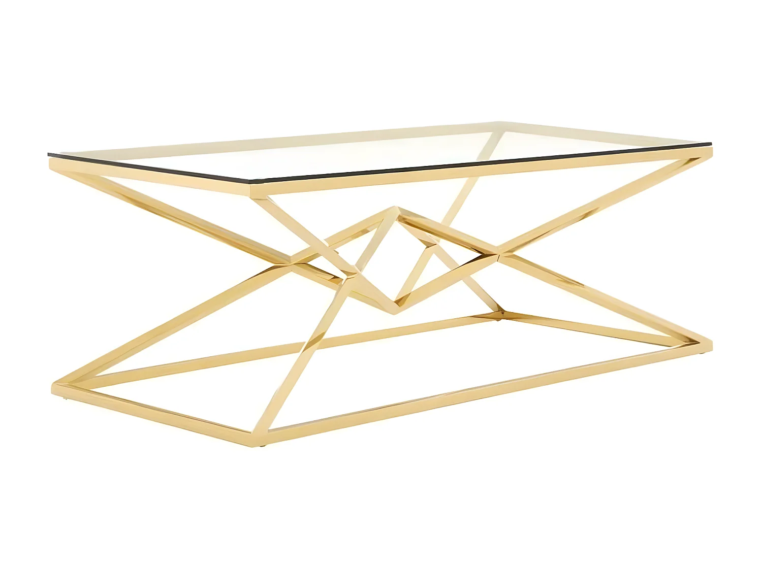 Table basse pyramide gold 120 cm
