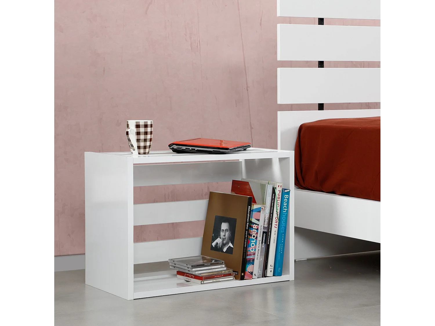 Table de chevet Olgin L60xH43cm Blanc