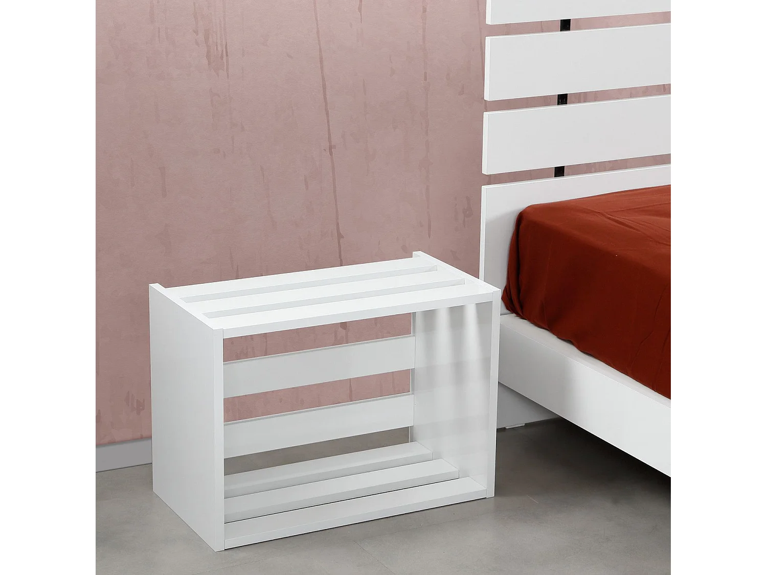 Table de chevet Olgin L60xH43cm Blanc