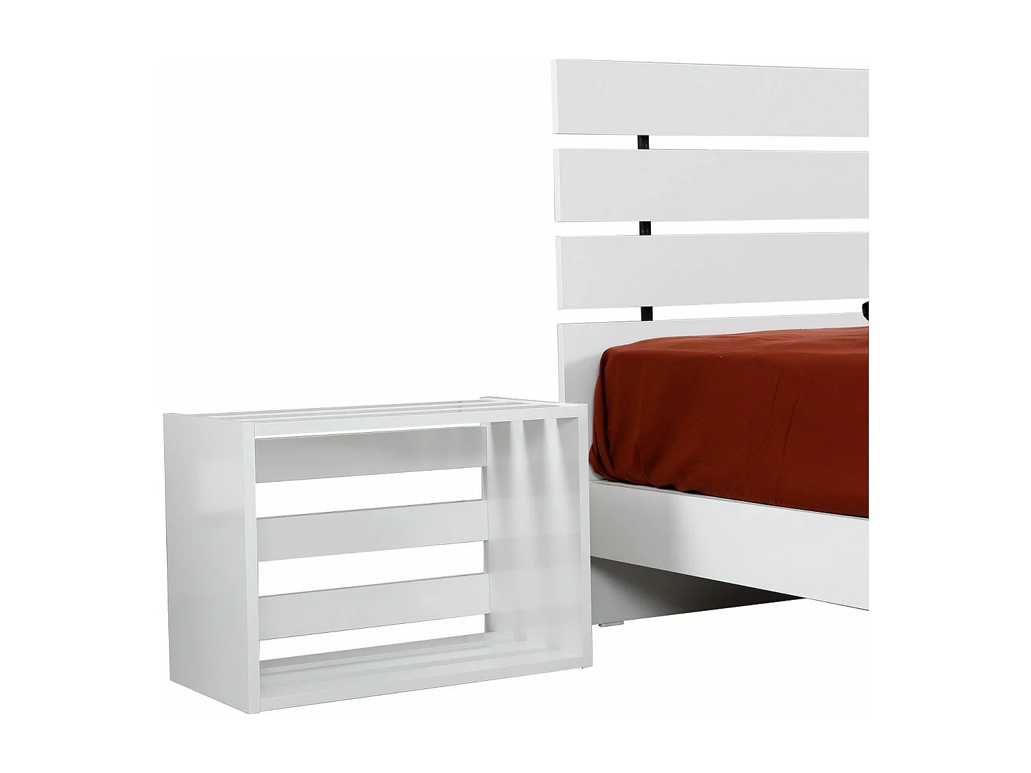 Table de chevet Olgin L60xH43cm Blanc