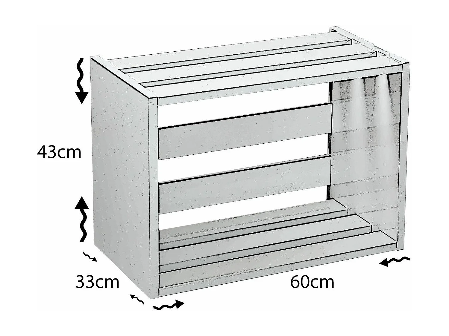 Marka glanzend wit nachtkastje 60 cm