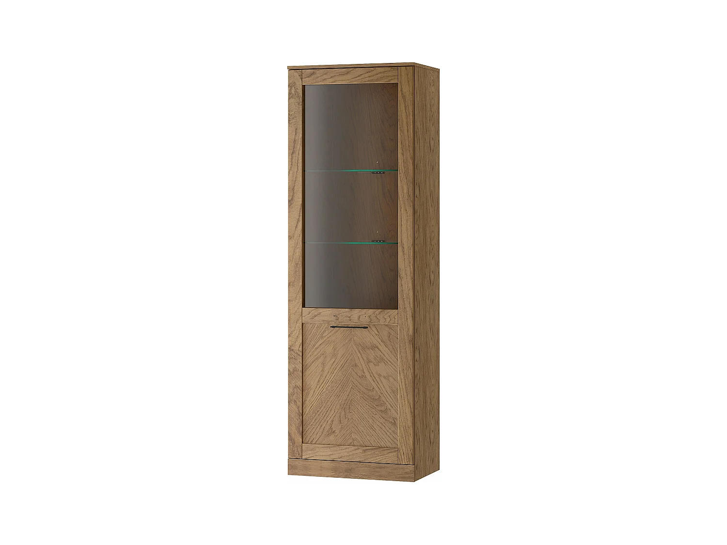 STANDVITRINE Cozy 10 Eiche Rustikal 65 / 42 / 198cm