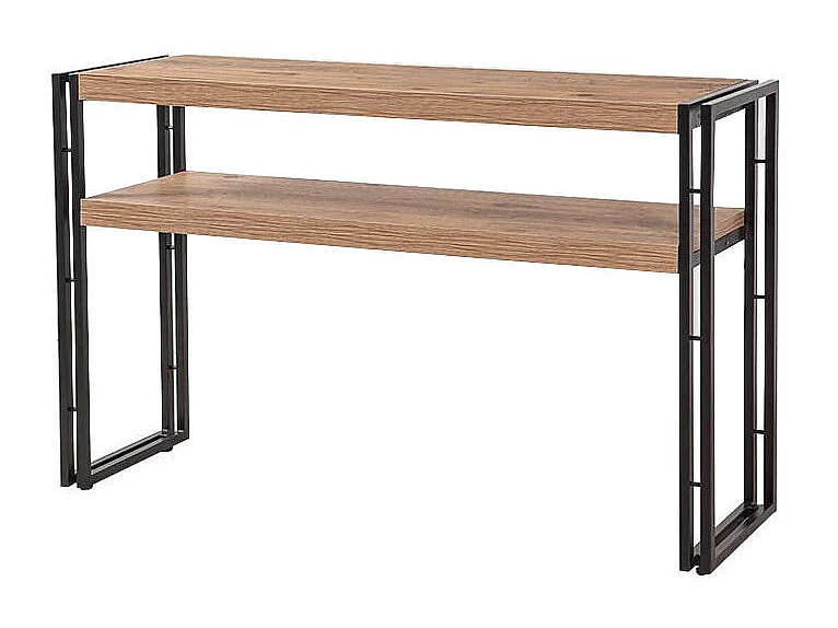 Console in industriële stijl licht eikenhout en zwart metaal Dukita 140 cm