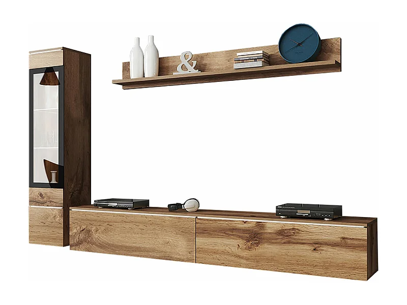 WOHNWAND Vera eiche wotan 3-teilig