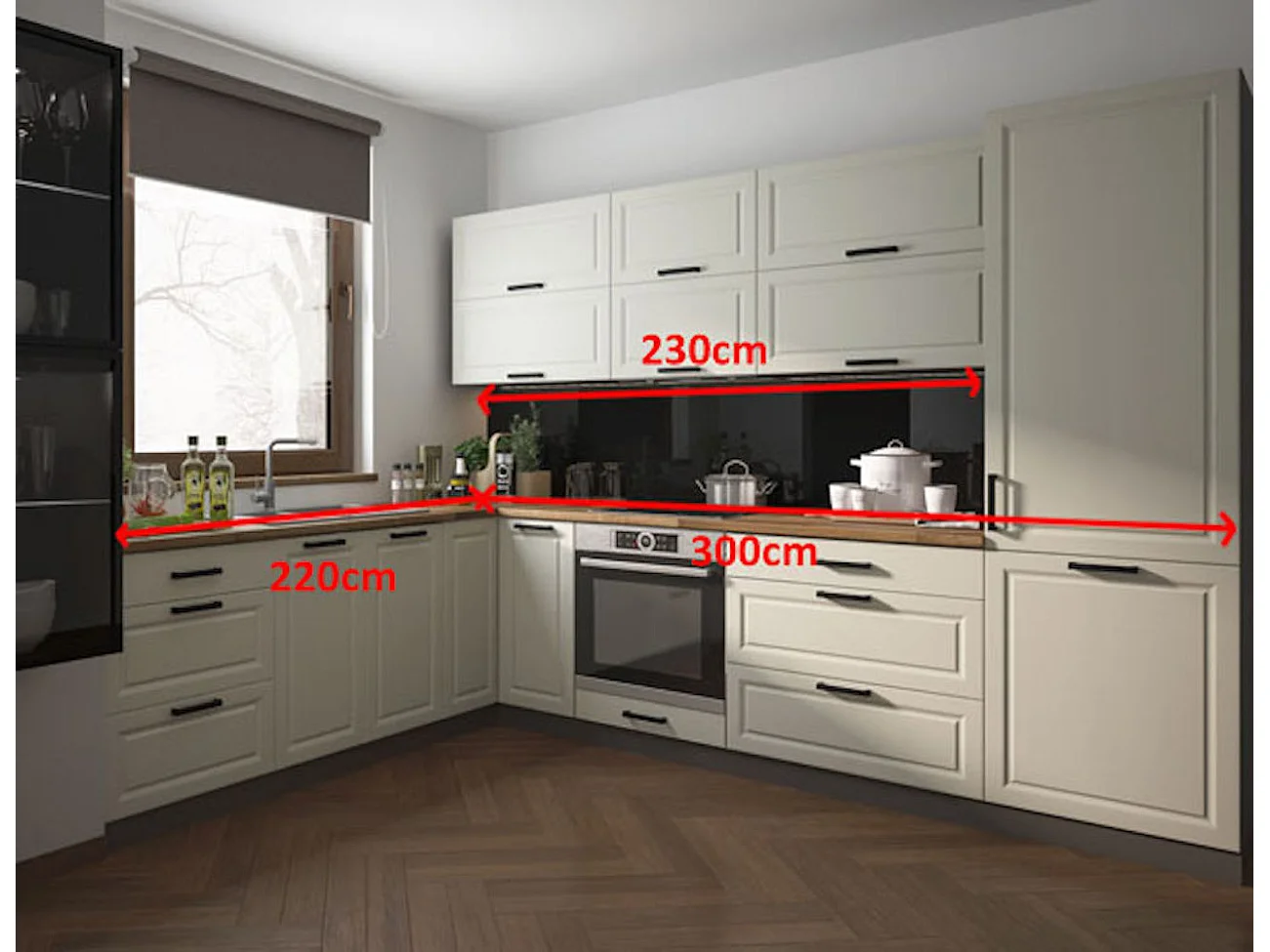 KÜCHENLEERBLOCK Amaro lava / cremeweiß matt 12-teilig