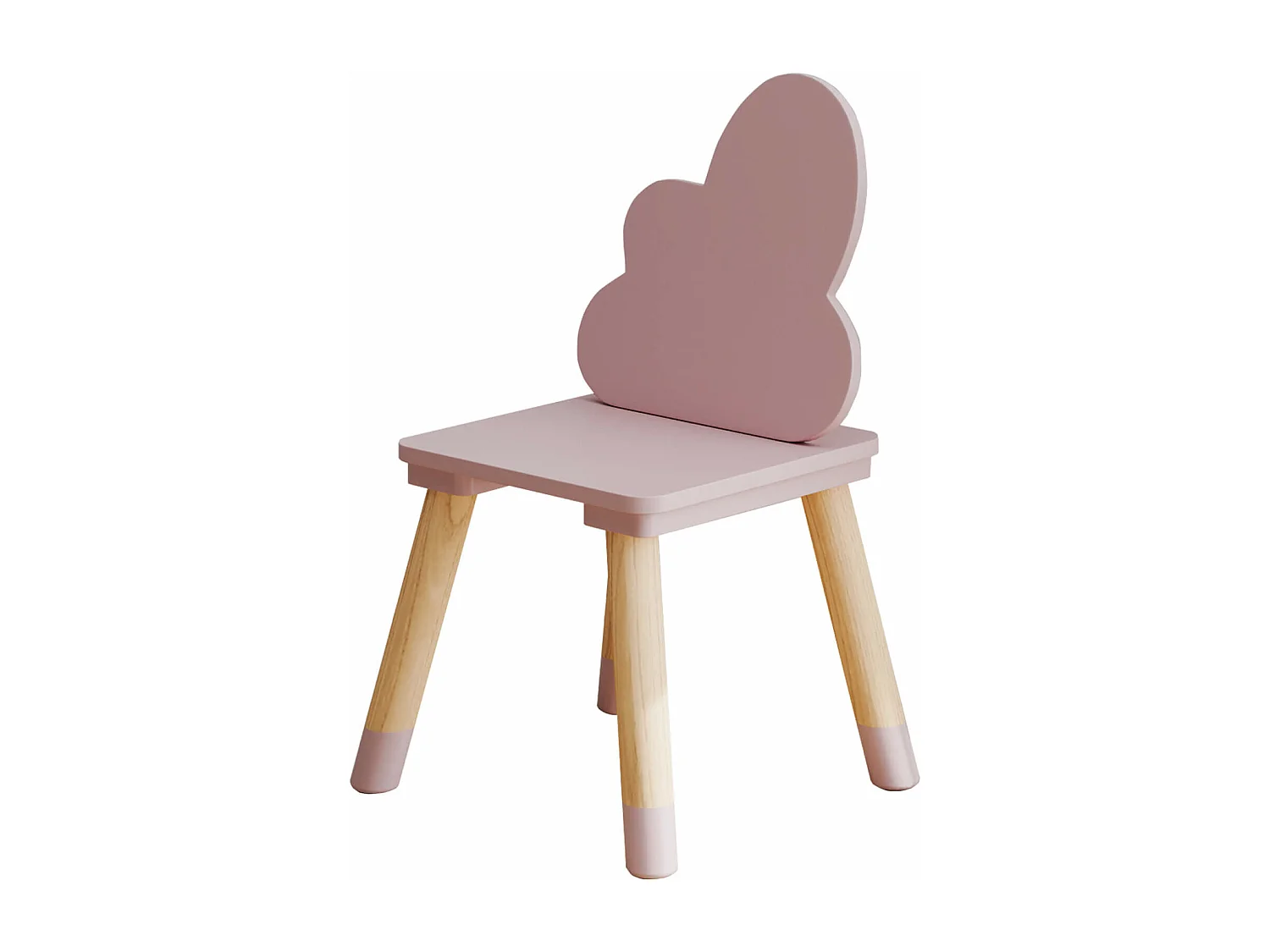 Sedie per Bambini Rebecca Mobili Pirasa 50x25x25 MDF Pino Rosa Marrone SET 2 pezzi