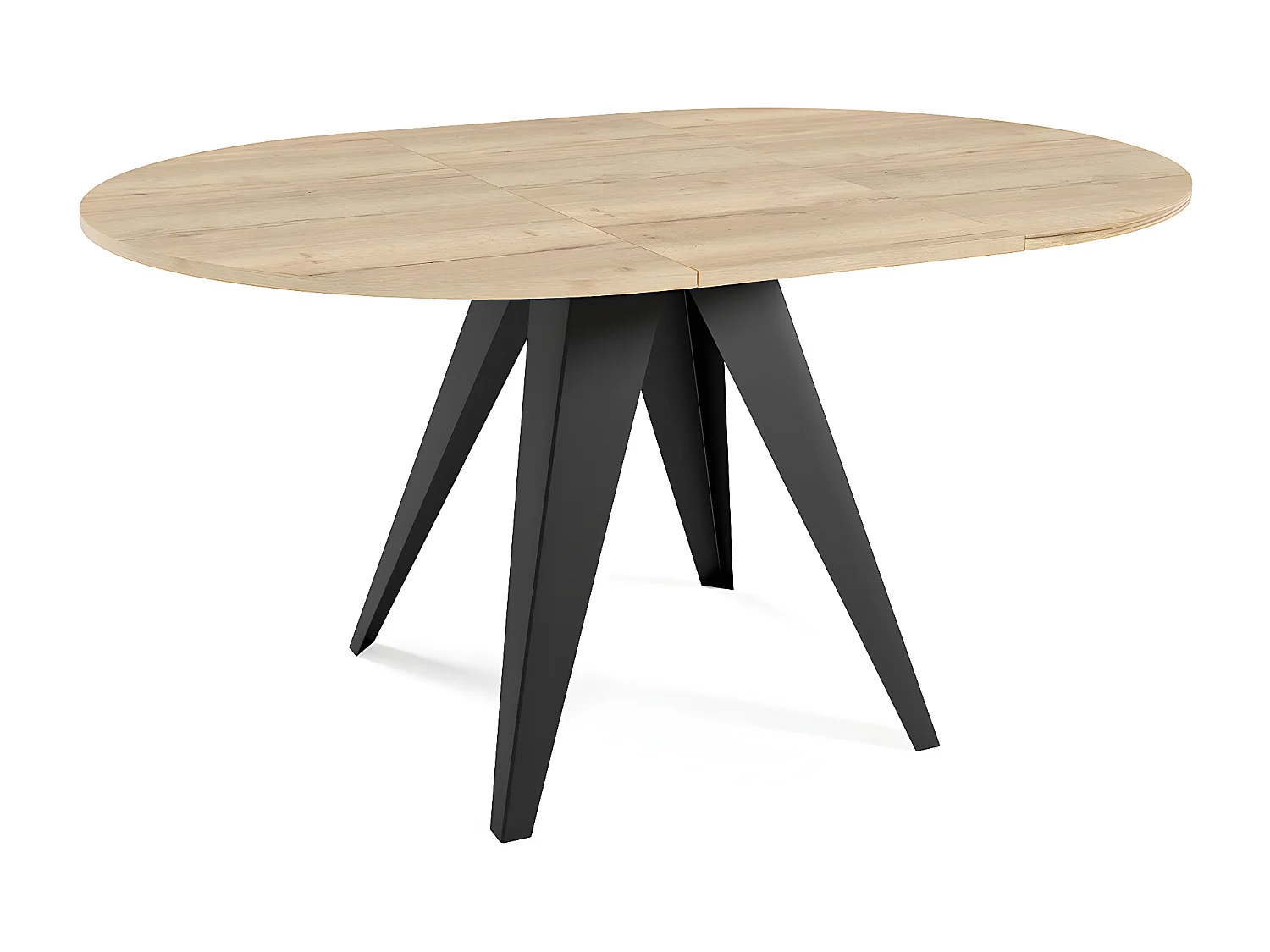 ESSTISCH Gerda Halifax Eiche / schwarz 90 / 90 / 76cm