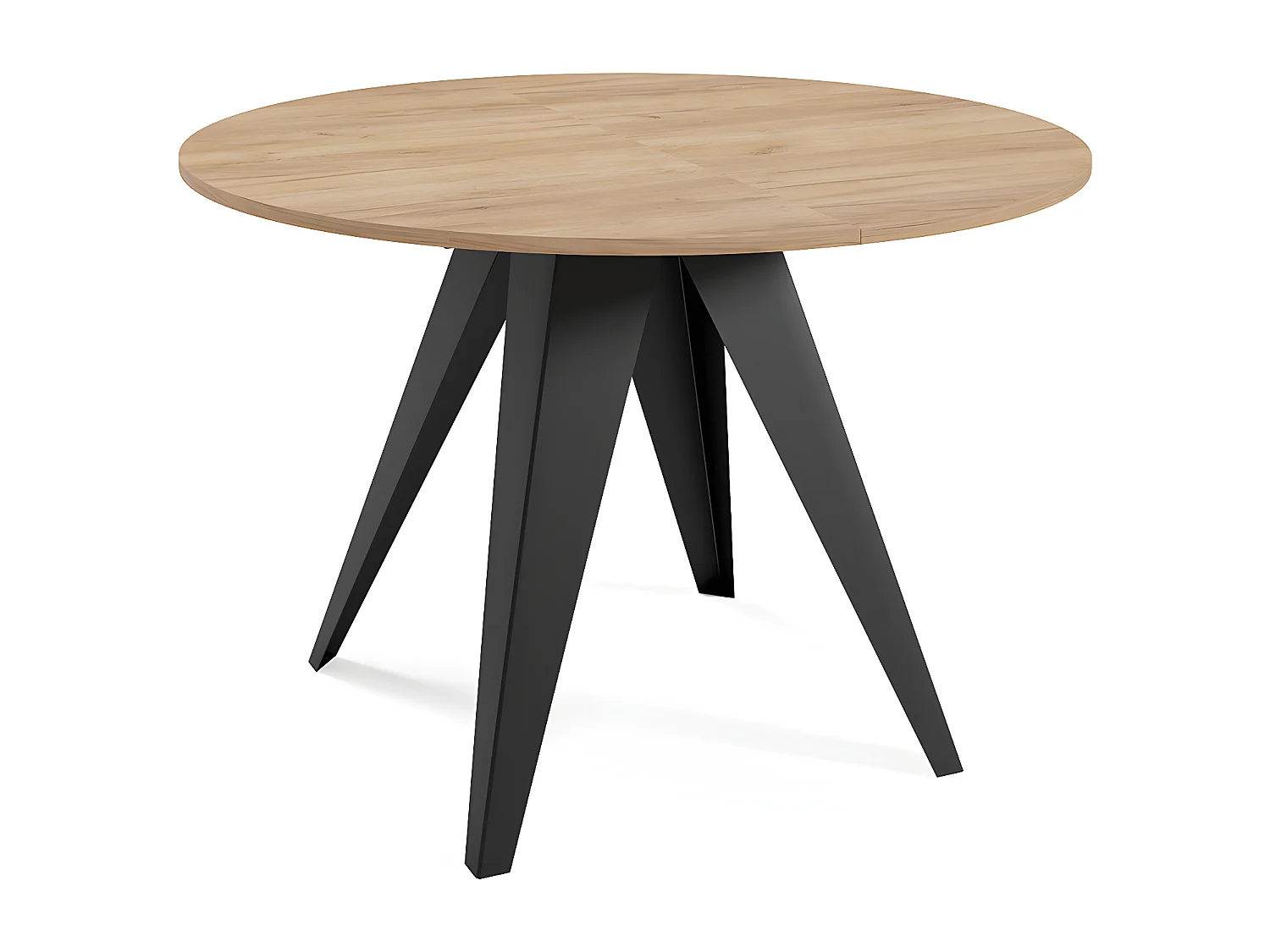 ESSTISCH Gerda Gold Craft Eiche / schwarz 90 / 90 / 76cm