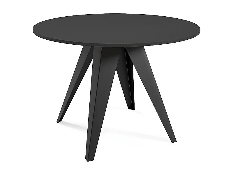 ESSTISCH Gerda schwarz Molet / schwarz 90 / 90 / 76cm