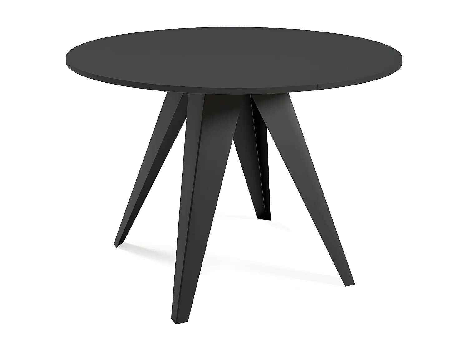 ESSTISCH Gerda schwarz Molet / schwarz 90 / 90 / 76cm