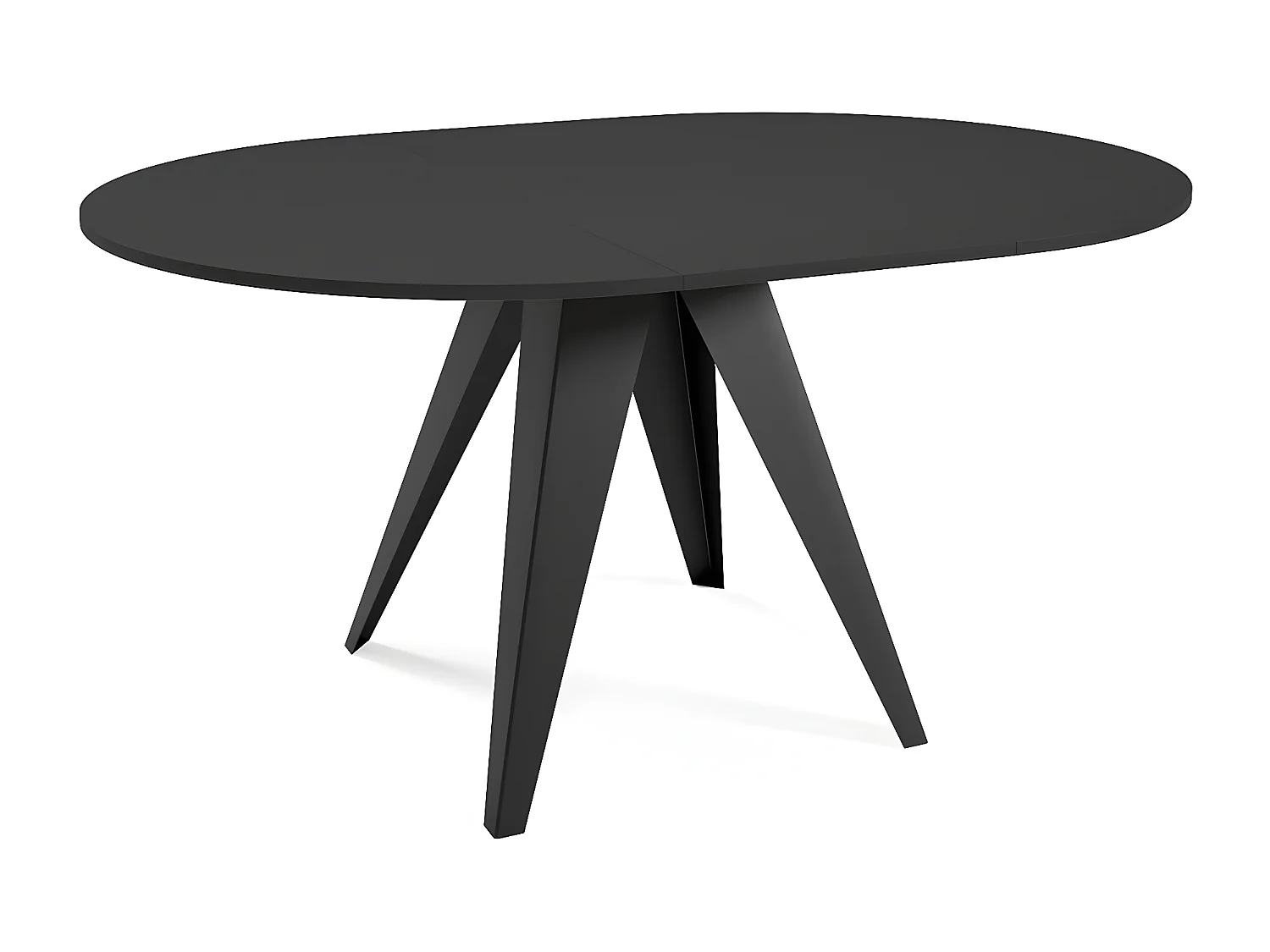 ESSTISCH Gerda schwarz Molet / schwarz 90 / 90 / 76cm