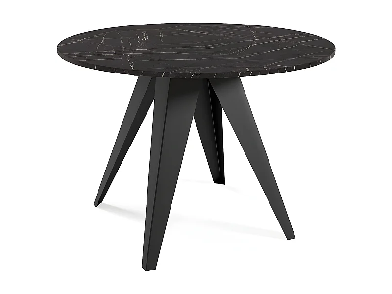 ESSTISCH Gerda Pietra Grigia schwarz / schwarz 90cm / 90cm / 76cm