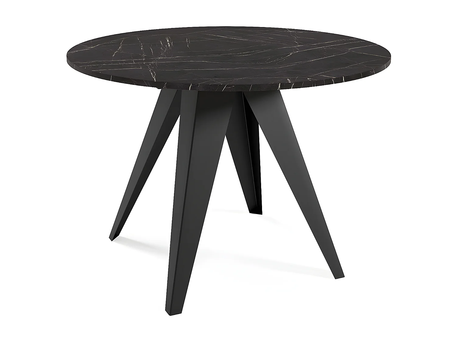 ESSTISCH Gerda Pietra Grigia schwarz / schwarz 90cm / 90cm / 76cm