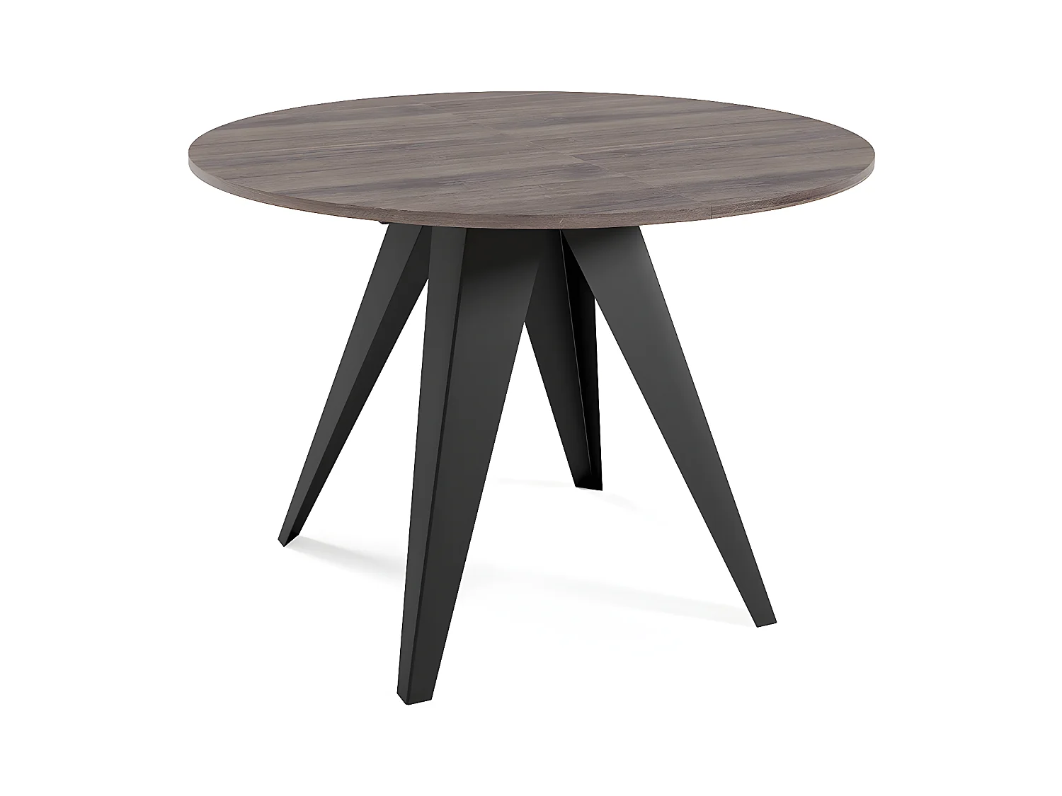 ESSTISCH Gerda Sherman Eiche anthrazit / schwarz 90 / 90 / 90cm