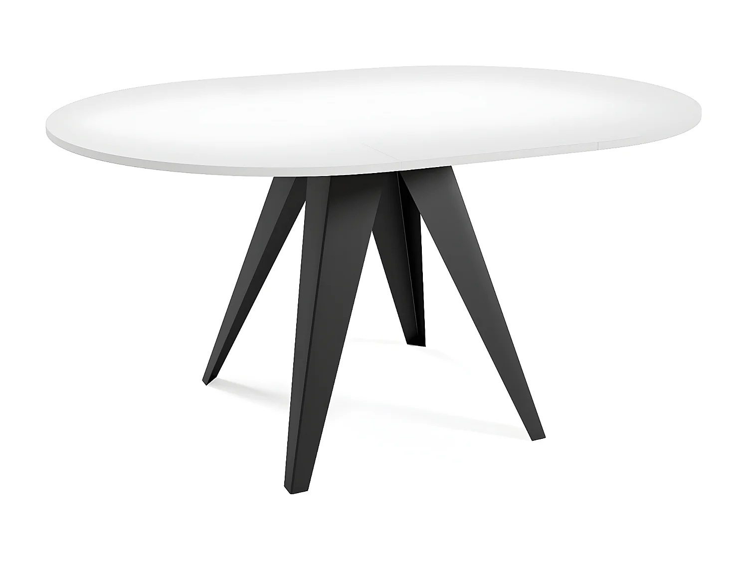 ESSTISCH Gerda Icy weiß / schwarz 90 / 90 / 76cm