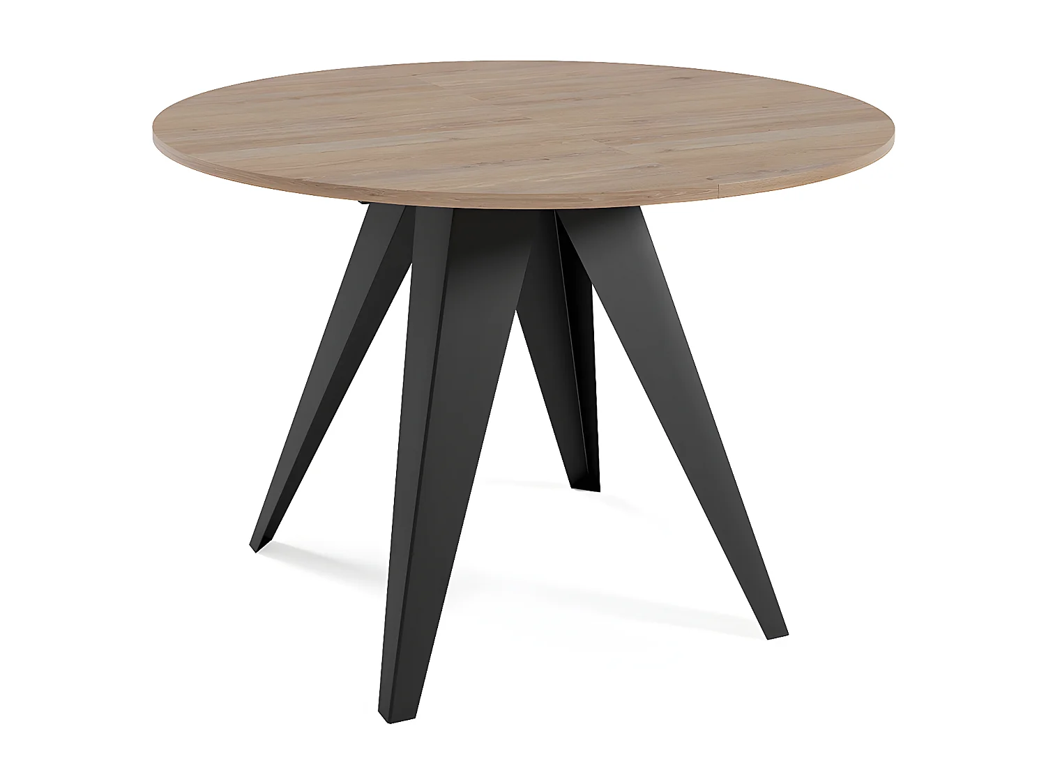 ESSTISCH Gerda Davos Eiche / schwarz 90 / 90 / 90cm