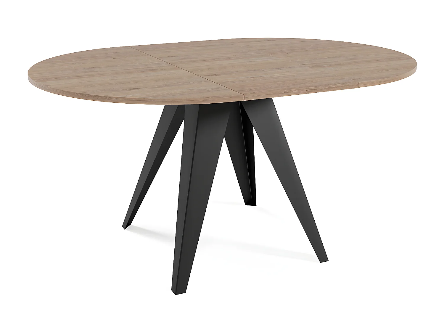 ESSTISCH Gerda Davos Eiche / schwarz 90 / 90 / 90cm